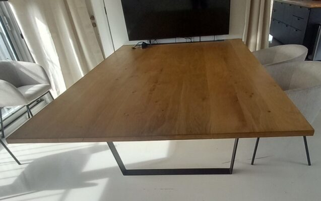 l atelier kurun metallerie cotes d'armor pleneuf saint alban erquy lamballe table de reunion bois et metal
