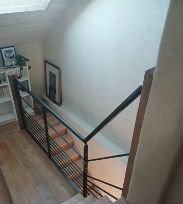 l atelier KURUN métallerie courante intérieur cotes d'armor pleneuf saint alban erquy lamballe garde corps rénovation palier escalier bâti ancien