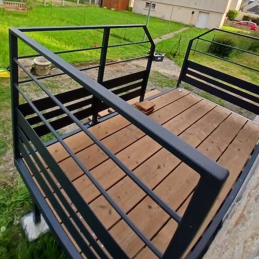 l atelier kurun metallerie cotes d'armor pleneuf saint alban erquy lamballe palier terrasse escalier cave l'atelier kurun, côte d'Armor, métallerie, courante, garde corps, escaliers terrasse, portail, coulissant, pleneuf val andré, erquy,